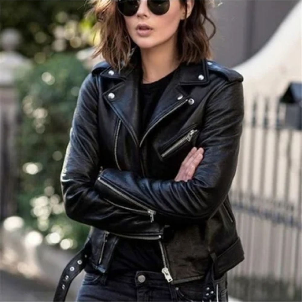 Rebecca Minkoff Black Leather Biker Jacket